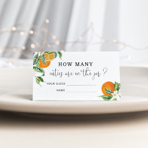 Tarjeta De Recepción Acuarela pequeña cutie adivina cuántos cutis encaj