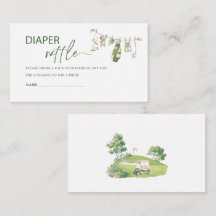 Acuarela Preppy Golf Boy baby shower pañal ra