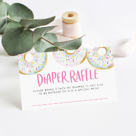 Tarjeta De Recepción Acuarela Raffle de donuts de salpicadura blanca