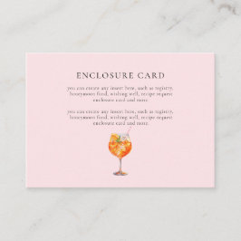 Tarjeta De Recepción Acuarela Rosa Amor a Primera Copa Bridal Shower