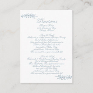 Tarjeta De Recepción Acuarela Rusa Dusty Blue Nature Leafy Boda