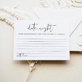 Tarjeta De Recepción ADELLA Moderno Mínimo Cita Noche Ideas Juego de ca