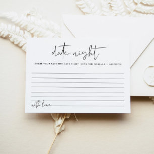 Tarjeta De Recepción ADELLA Moderno Mínimo Cita Noche Ideas Juego de ca