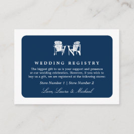 Tarjeta De Recepción Adirondack Chairs | Registro de regalos de Boda