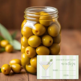Tarjeta De Recepción Adivina Cuántas Aceitunas Tini One Baby Shower