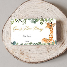 Tarjeta De Recepción Adivina cuántas duchas de bebé