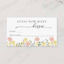 Tarjeta De Recepción Adivina cuántos besos