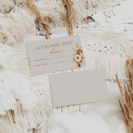 Tarjeta De Recepción Adivina cuántos besos de juego de novias