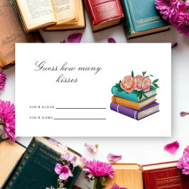 Tarjeta De Recepción Adivina cuántos besos ducha de novia de Books