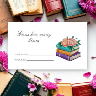 Tarjeta De Recepción Adivina cuántos besos ducha de novia de Books