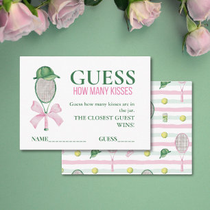 Tarjeta De Recepción Adivina Cuántos Besos Juego de Despedida de Solter