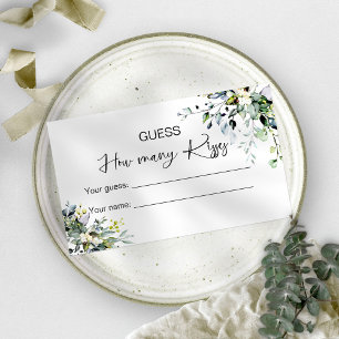 Tarjeta De Recepción Adivina Cuántos Besos Juego Nupcial