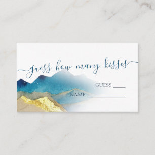 Tarjeta De Recepción Adivina Cuántos Besos Montañas Doradas Despedida d