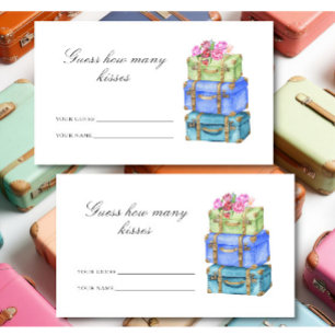 Tarjeta De Recepción Adivina cuántos besos Travel despedida de soltera