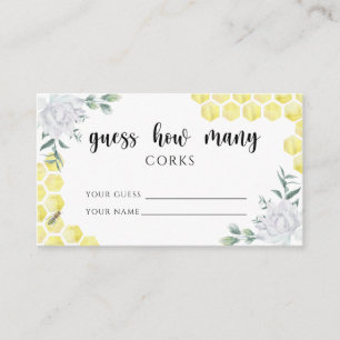 Tarjeta De Recepción Adivina cuantos corchos - juego de novia floral de