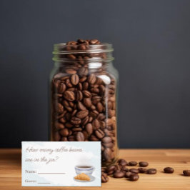 Tarjeta De Recepción Adivina Cuántos Granos de Café Despedida de Solter