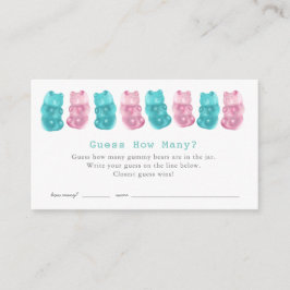 Tarjeta De Recepción Adivina cuántos Gummy Bears Juego De Baby Shower