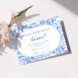 Tarjeta De Recepción Adivina cuántos Kiss de juego Victoria Algo Azul