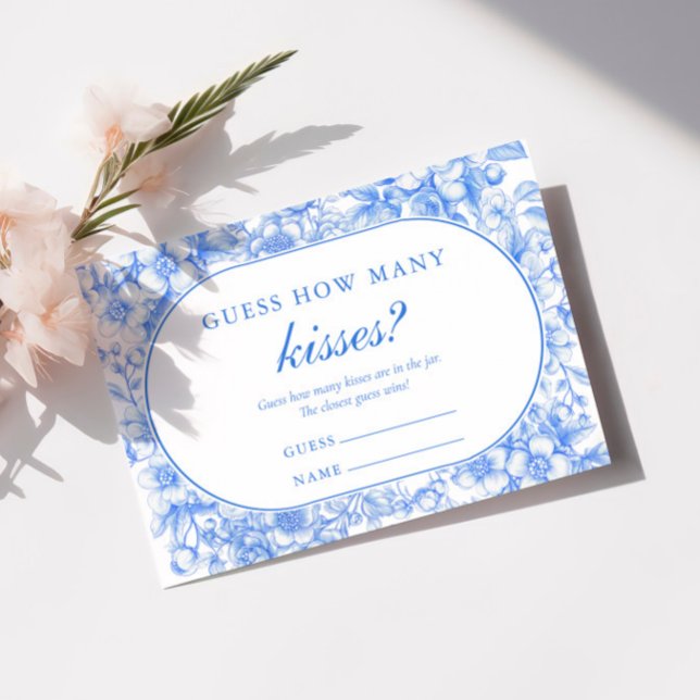 Tarjeta De Recepción Adivina cuántos Kiss de juego Victoria Algo Azul (Subido por el creador)