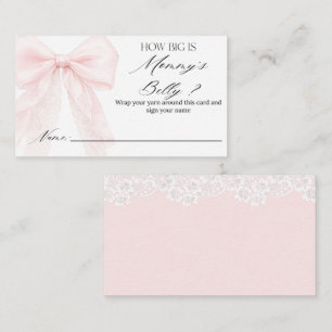 Tarjeta De Recepción adivina cuantos lazos Baby Shower Moderno de Niña
