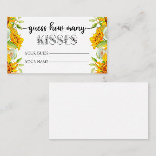 Tarjeta De Recepción Adivina floral cuántos besos enclosur juego de nov