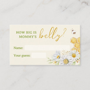 Tarjeta De Recepción Adivina mamá Belly Bee Baby Shower Sprinkle Game