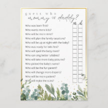 Adivina quién es el juego de Baby Shower para bebé