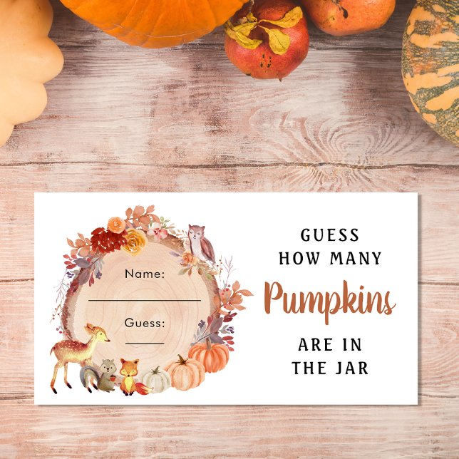 Tarjeta De Recepción Adivinar cuántos juegos de Baby Shower de calabaza (Subido por el creador)