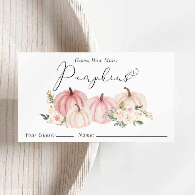 Tarjeta De Recepción Adivinar cuántos juegos de Baby Shower de calabaza (Subido por el creador)