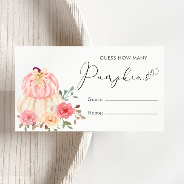 Tarjeta De Recepción Adivinar cuántos juegos de Baby Shower de calabaza (Subido por el creador)