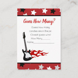 Tarjeta De Recepción Adivinar cuántos juegos de Baby Shower de Red Rock
