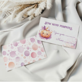 Tarjeta De Recepción Adivinen cuántas calabazas hacen juego de Baby Sho