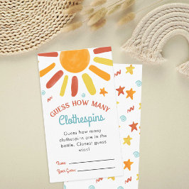 Tarjeta De Recepción Adivinen Cuántos Aquí Viene El Baby Shower Del Hij