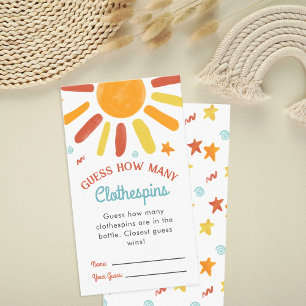 Tarjeta De Recepción Adivinen Cuántos Aquí Viene El Baby Shower Del Hij