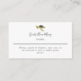 Tarjeta De Recepción Adivinen Cuántos Baby Shower De Tortuga Acuática