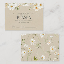 Tarjeta De Recepción Adivinen Cuántos Besos Daisy Bridal Shower Game