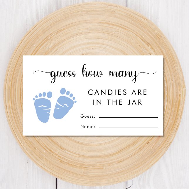 Tarjeta De Recepción Adivinen Cuántos Canales Baby Boy Shower Game (Subido por el creador)