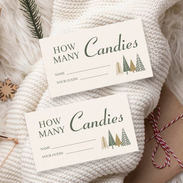 Tarjeta De Recepción Adivinen Cuántos Candies Winter Juego de Baby Show (Subido por el creador)