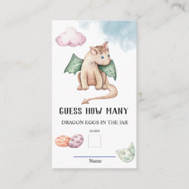 Tarjeta De Recepción Adivinen cuántos Dragon Huevos de juego de Baby Sh