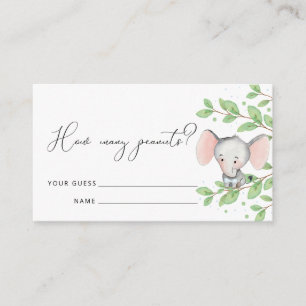 Tarjeta De Recepción Adivinen Cuántos Elephant Elephant Juego E De Baby