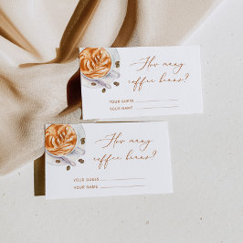 Tarjeta De Recepción Adivinen cuántos granos de café juegan con ducha d