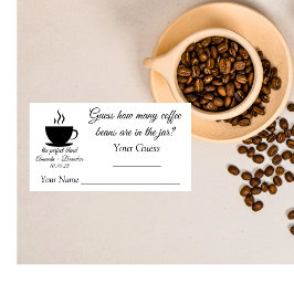Tarjeta De Recepción Adivinen cuántos granos de café Parejas Ducha Brid