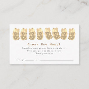 Tarjeta De Recepción Adivinen Cuántos Gummy Lleva Juego De Baby Shower