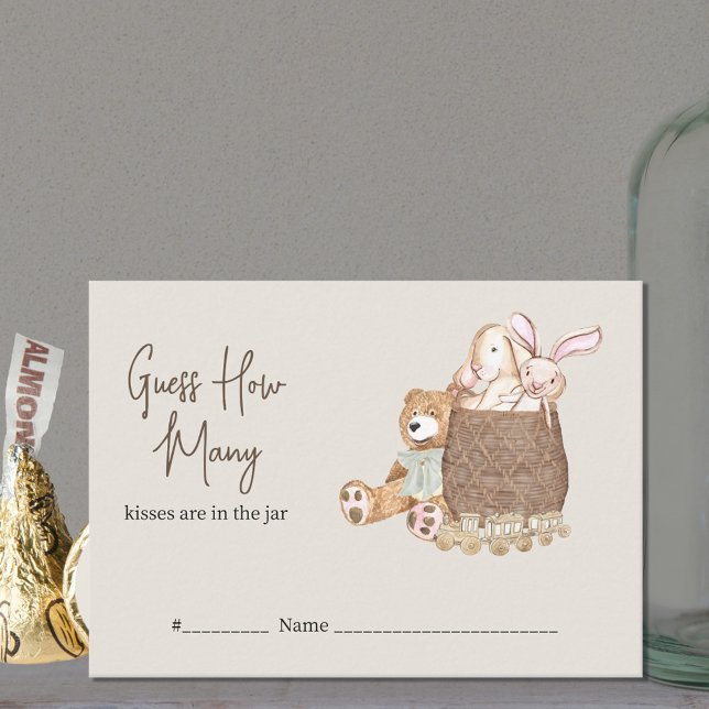 Tarjeta De Recepción Adivinen cuántos juegos de Baby Shower de Boho Nur (Subido por el creador)
