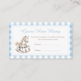 Tarjeta De Recepción Adivinen cuántos juegos de Baby Shower de caballos