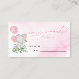 Tarjeta De Recepción Adivinen cuántos juegos de Baby Shower para Elefan