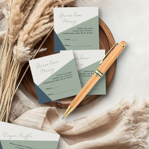 Tarjeta De Recepción Adivinen Cuántos Juegos Sage Sage Sage Verde Trico