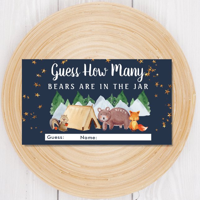 Tarjeta De Recepción Adivinen cuántos osos bebe el juego de Baby Shower (Subido por el creador)