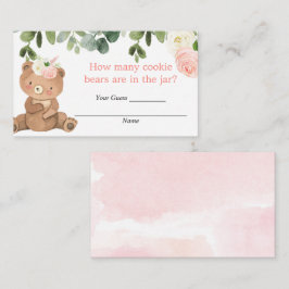 Tarjeta De Recepción Adivinen cuántos osos de galletas insertan la duch