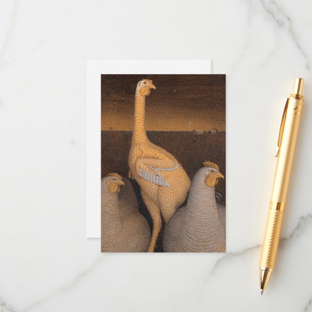 Tarjeta De Recepción Adolescencia por Grant Wood (Anverso/Reverso In Situ)